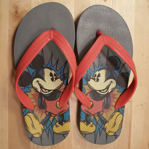 Mickey Mouse Flip Flops Sandals Womens 6 Kids 3-4*